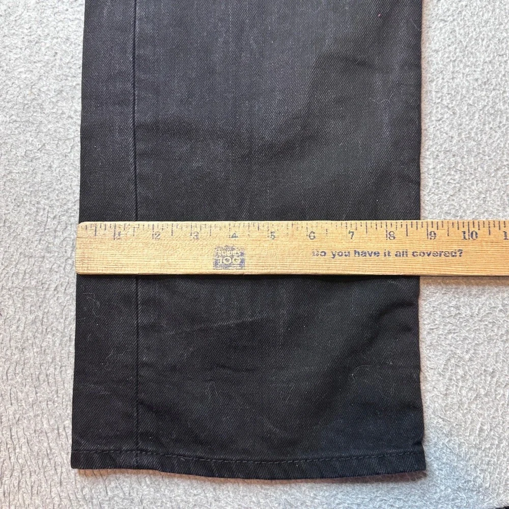 Levis 501 Jeans Mens 38x32 Black Original Fit Button Fly Straight Leg Denim